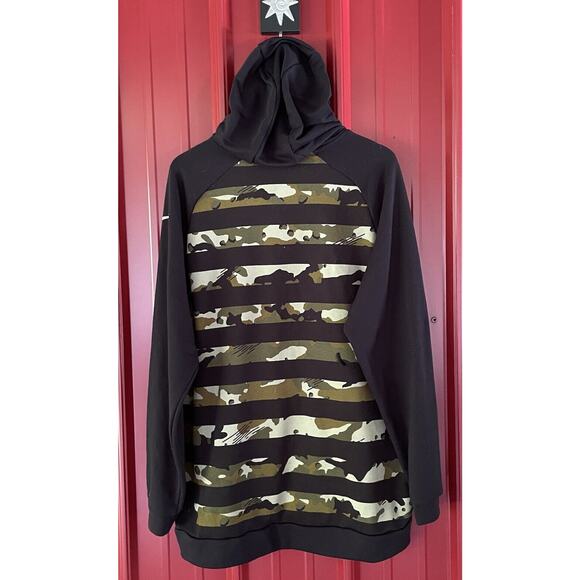 Nike Hoodie Dri-FIT Pullover Striped Camo Sweatshirt Athleasure Athletic XL - Picture 2 of 7